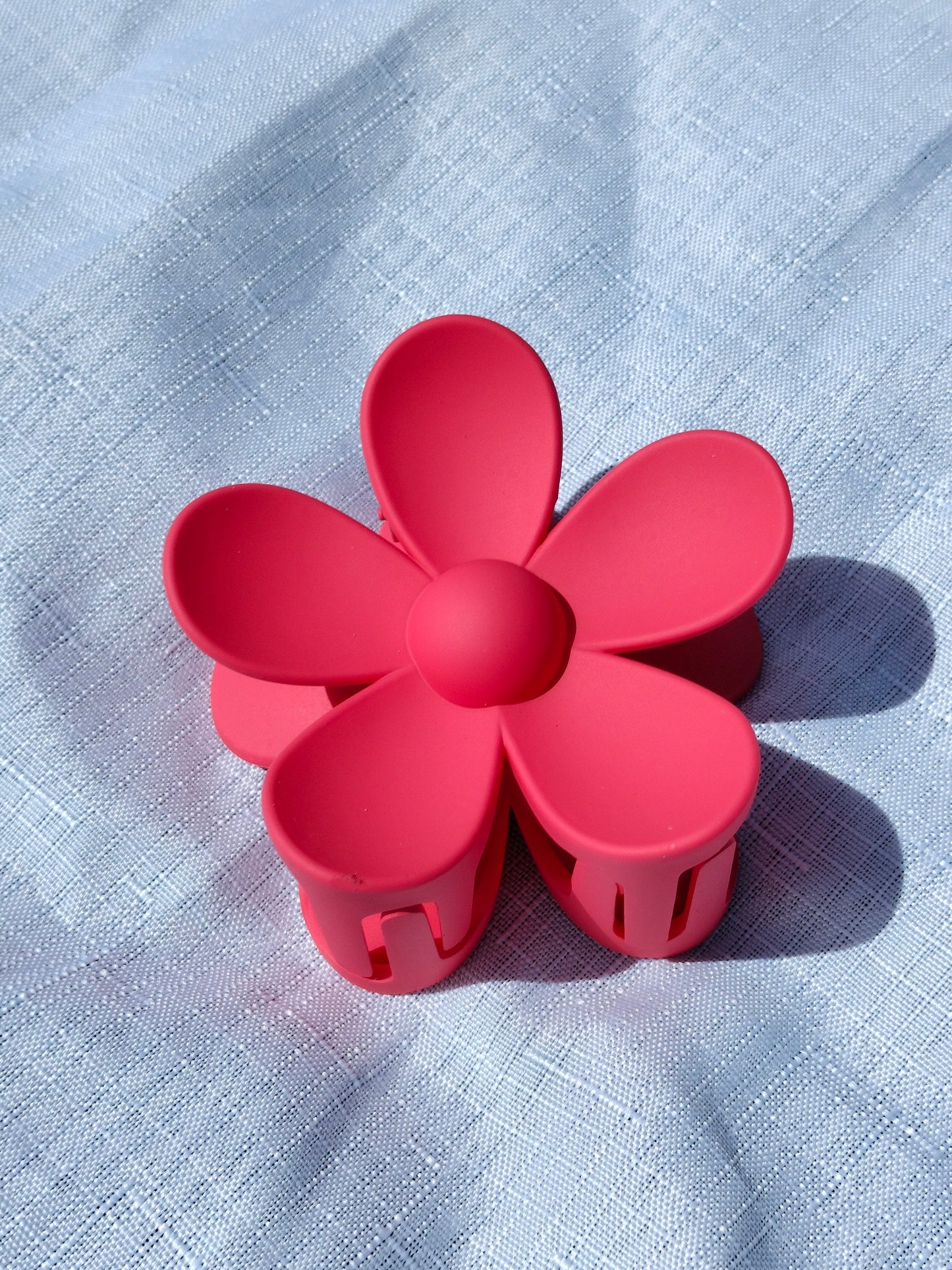 Hot Pink Flower Claw Clip