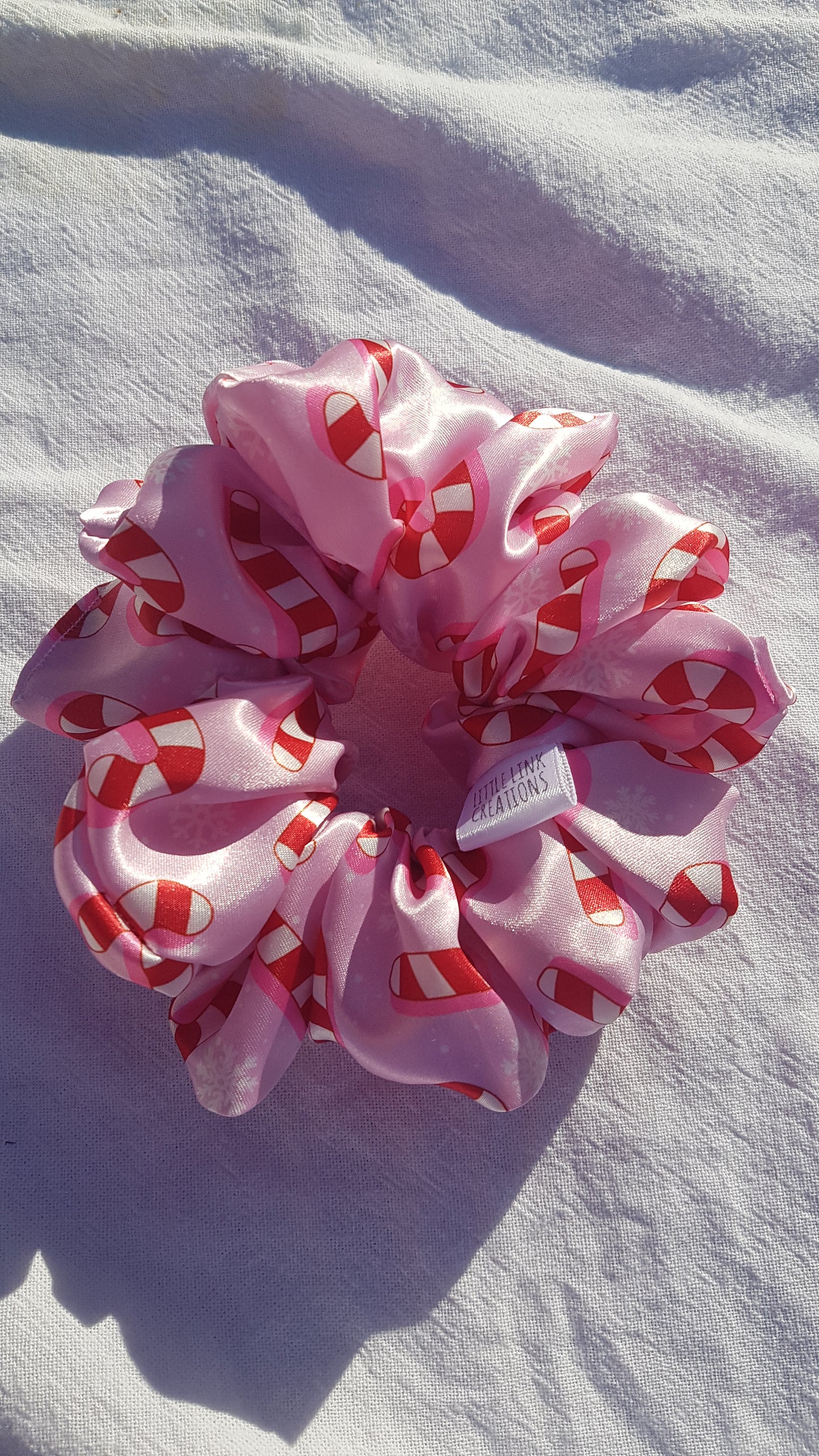 CANDY CANE SILK REGULAR SCRUNCHIE